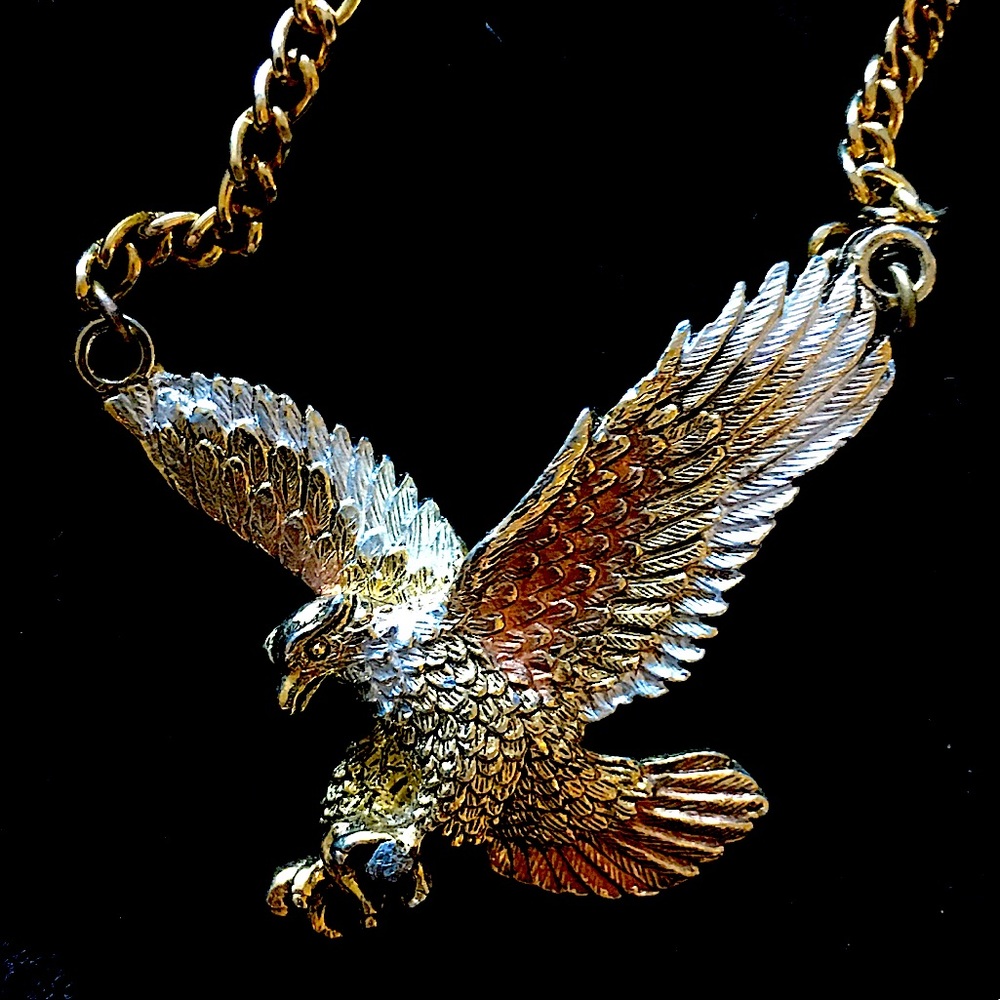 Vintage Gold Eagle Necklace